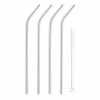 Food Network™ 5-pc. Stainless Steel Reusable Straw & Cleaning Brush Set