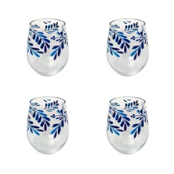 Cheap Home Decor Store 44 Food Networkâ„¢ 4-pc. Mediterranean Acrylic Stemless Wine Glass Set