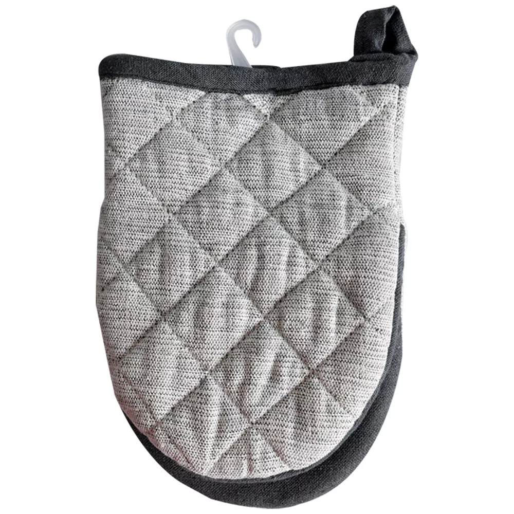 Hotel Quilted Gray Mini Oven Mitt Set 1 Hotel Quilted Gray Mini Oven Mitt Set