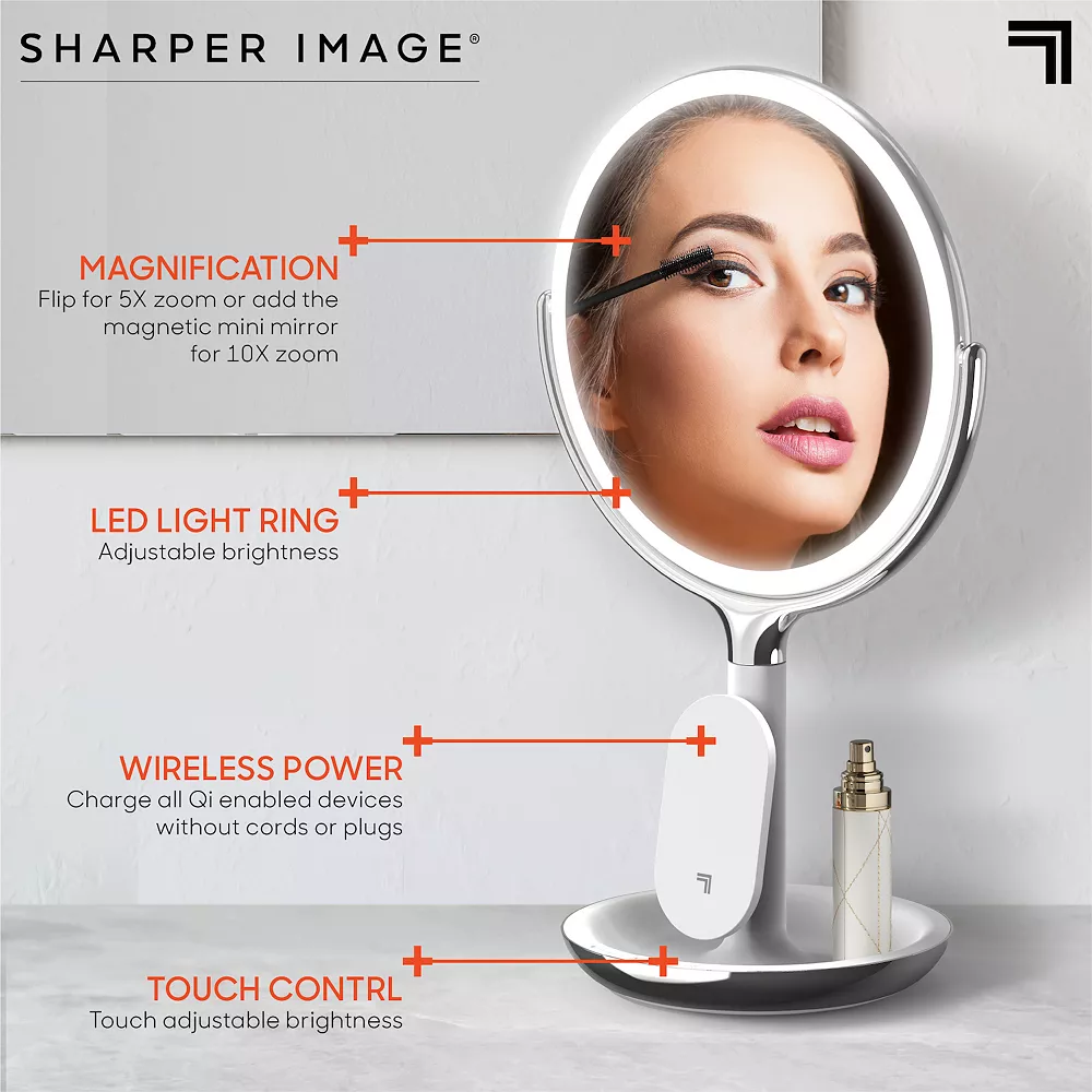 Sharper Image SpaStudio Vanity Mirror With Qi Wireless Charging 3 Sharper Image SpaStudio Vanity Mirror With Qi Wireless Charging - Image 3