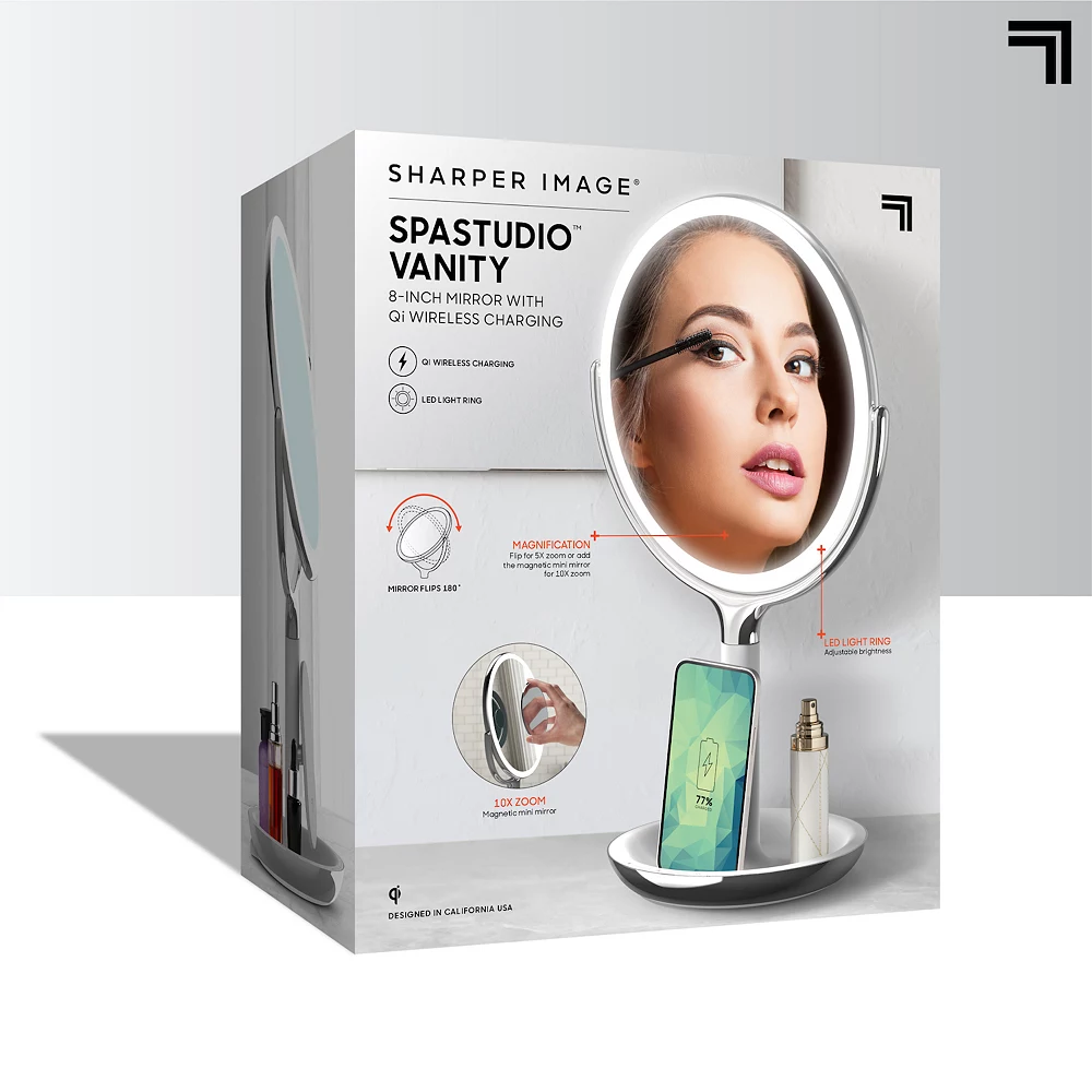 Sharper Image SpaStudio Vanity Mirror With Qi Wireless Charging 10 Sharper Image SpaStudio Vanity Mirror With Qi Wireless Charging - Image 10