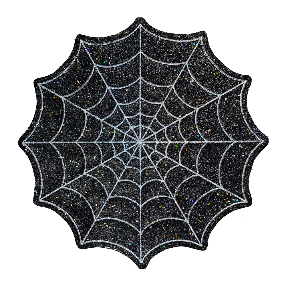 Celebrate Together™ Halloween Glitter Spiderweb Placemat 1 Celebrate Together™ Halloween Glitter Spiderweb Placemat
