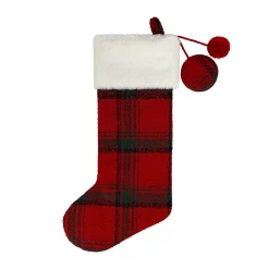 St. Nicholas Square® Plaid Monogram Christmas Stocking -Cheap Home Decor Store 5674264 ALT