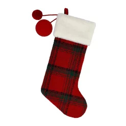 Cheap Home Decor Store 25 St. Nicholas Square® Plaid Monogram Christmas Stocking