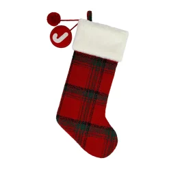 St. Nicholas Square® Plaid Monogram Christmas Stocking -Cheap Home Decor Store 5674264 J