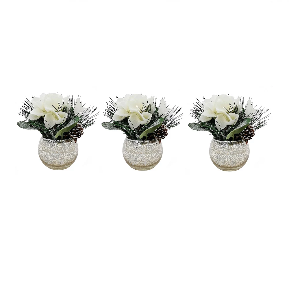 St. Nicholas Square® Artificial Floral Arrangement Table Decor 3-piece Set 1 St. Nicholas Square® Artificial Floral Arrangement Table Decor 3-piece Set