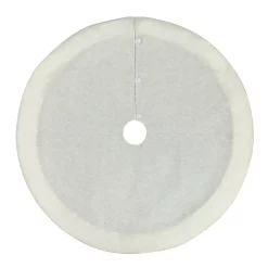 St. Nicholas Square® White & Gold Tree Skirt -Cheap Home Decor Store 5755414 ALT2