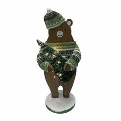 St. Nicholas Square® LED Wood Bear Decor