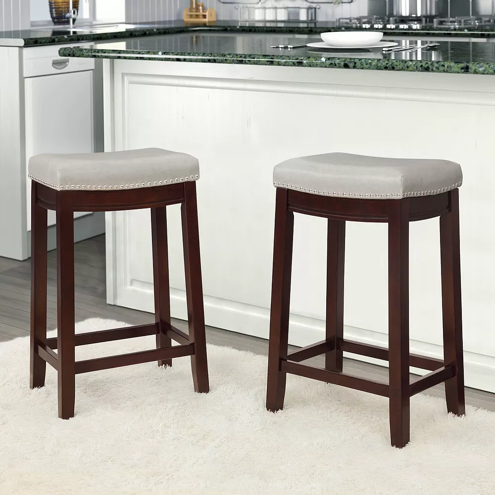 Linon Allure Counter Stool 2-Piece Set 3 Linon Allure Counter Stool 2-Piece Set - Image 3