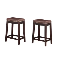 Linon Allure Counter Stool 2-Piece Set