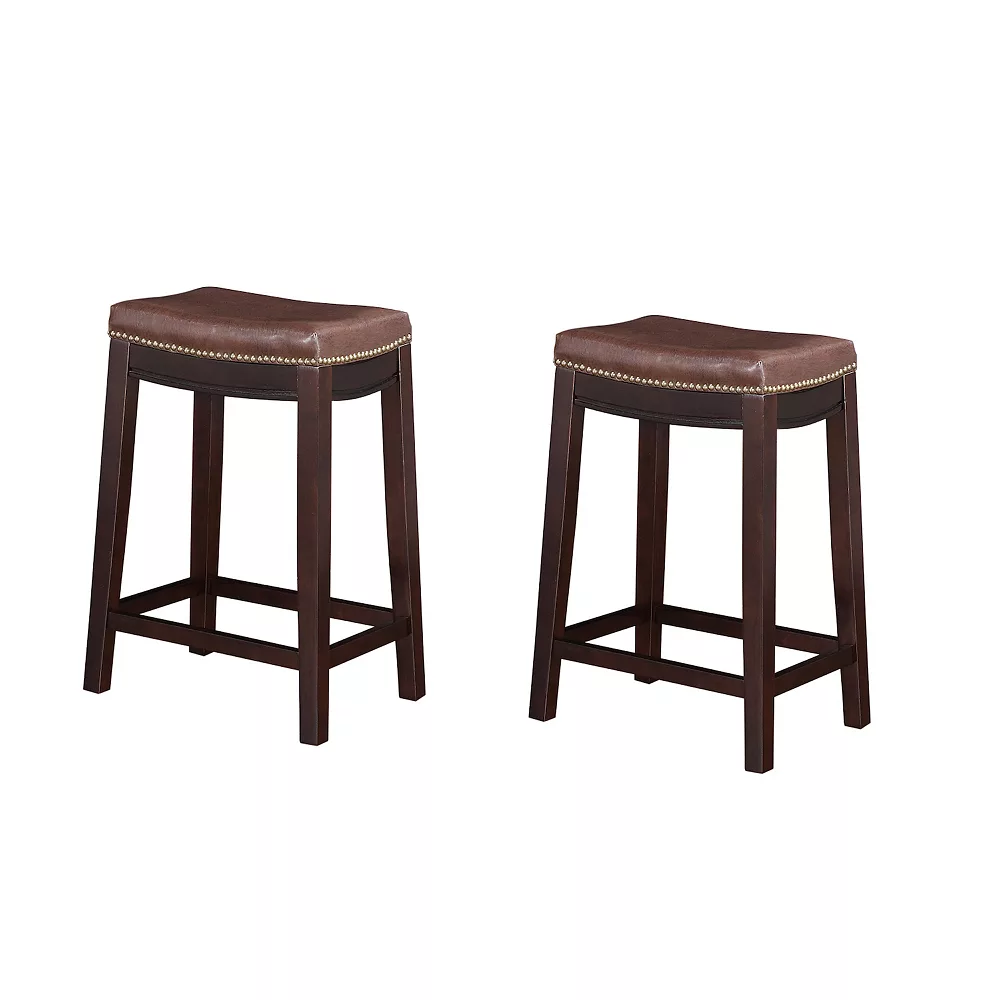 Linon Allure Counter Stool 2-Piece Set 1 Linon Allure Counter Stool 2-Piece Set