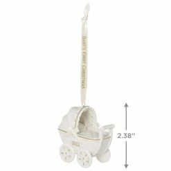 Hallmark Baby's First Christmas Pram Porcelain 2022 Hallmark Keepsake Christmas Ornament -Cheap Home Decor Store 5825959 ALT4